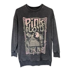 Pink Floyd Dark Side of the Moon Sweatshirt XL Fleece Black Faded Wash Retro